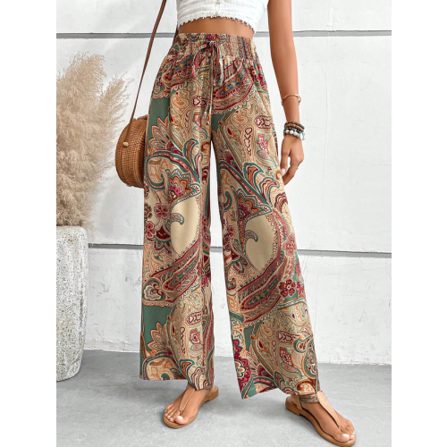 Elastic Band Casual Loose Ethnic Pants